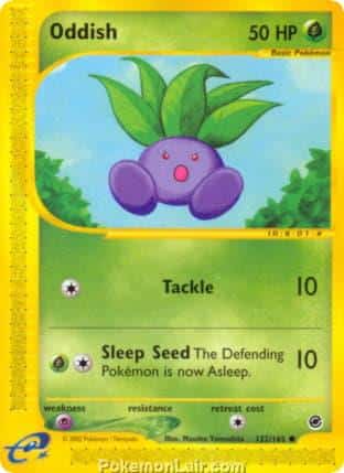 2002 Pokemon Trading Card Game Expedition Base Price List 122 Oddish