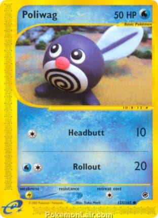 2002 Pokemon Trading Card Game Expedition Base Price List 125 Poliwag