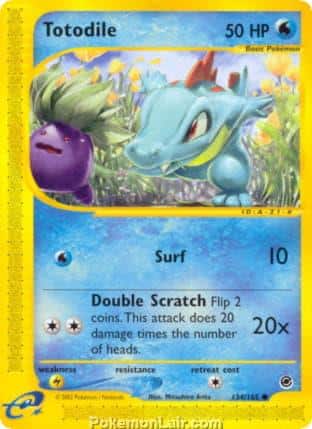 2002 Pokemon Trading Card Game Expedition Base Price List 134 Totodile