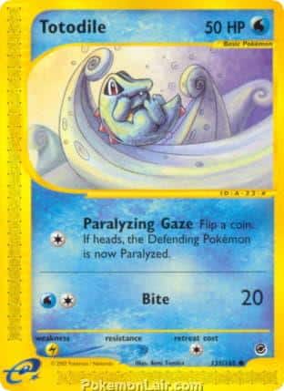 2002 Pokemon Trading Card Game Expedition Base Price List 135 Totodile