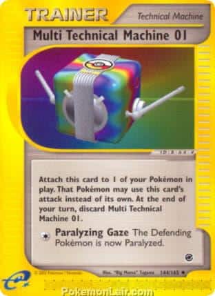 2002 Pokemon Trading Card Game Expedition Base Price List 144 Multi Technical Machine 01