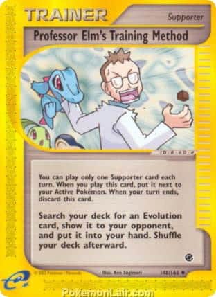 2002 Pokemon Trading Card Game Expedition Base Price List 148 Professor Elms Training Method