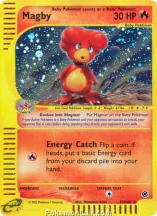2002 Pokemon Trading Card Game Expedition Base Price List 17 Magby