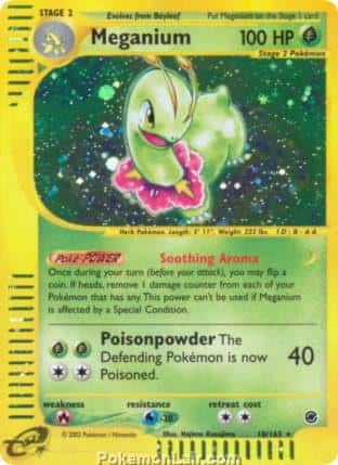 2002 Pokemon Trading Card Game Expedition Base Price List 18 Meganium