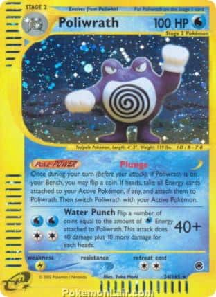 2002 Pokemon Trading Card Game Expedition Base Price List 24 Poliwrath