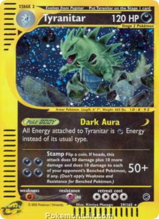 2002 Pokemon Trading Card Game Expedition Base Price List 29 Tyranitar