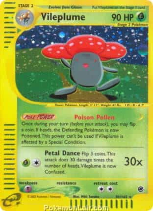 2002 Pokemon Trading Card Game Expedition Base Price List 31 Vileplume