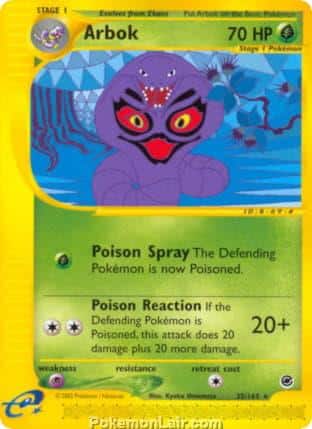 2002 Pokemon Trading Card Game Expedition Base Price List 35 Arbok