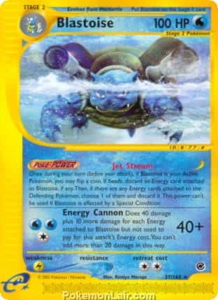 2002 Pokemon Trading Card Game Expedition Base Price List 37 Blastoise