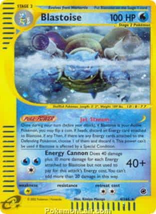 2002 Pokemon Trading Card Game Expedition Base Price List 4 Blastoise