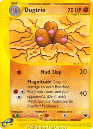 2002 Pokemon Trading Card Game Expedition Base Price List 44 Dugtrio