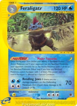 2002 Pokemon Trading Card Game Expedition Base Price List 47 Feraligatr