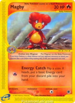 2002 Pokemon Trading Card Game Expedition Base Price List 52 Magby