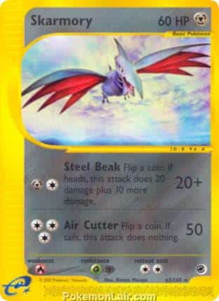 2002 Pokemon Trading Card Game Expedition Base Price List 63 Skarmory