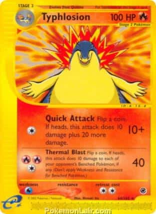 2002 Pokemon Trading Card Game Expedition Base Price List 64 Typhlosion