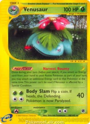 2002 Pokemon Trading Card Game Expedition Base Price List 68 Venusaur