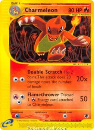 2002 Pokemon Trading Card Game Expedition Base Price List 73 Charmeleon