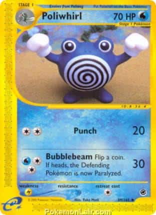 2002 Pokemon Trading Card Game Expedition Base Price List 89 Poliwhirl