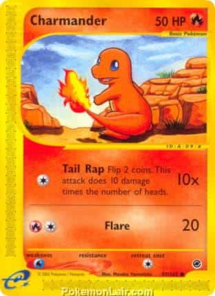 2002 Pokemon Trading Card Game Expedition Base Price List 97 Charmander