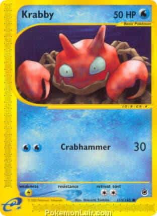 2002 Pokemon Trading Card Game Expedition Base Set 115 Krabby