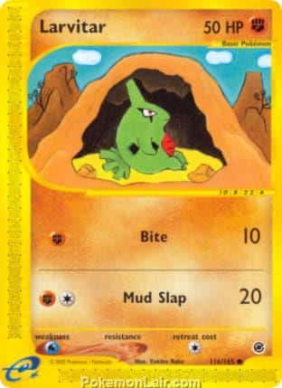 2002 Pokemon Trading Card Game Expedition Base Set 116 Larvitar