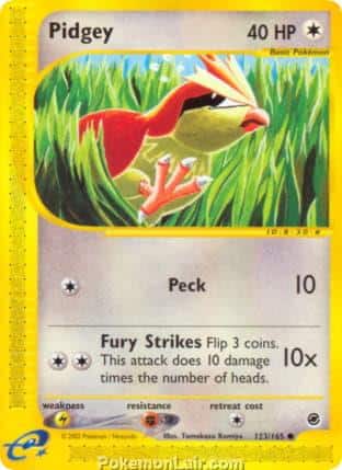 2002 Pokemon Trading Card Game Expedition Base Set 123 Pidgey