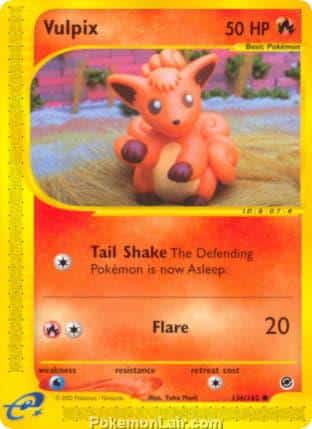 2002 Pokemon Trading Card Game Expedition Base Set 136 Vulpix