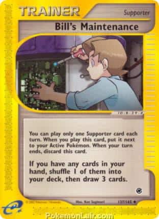 2002 Pokemon Trading Card Game Expedition Base Set 137 Bills Maintenance