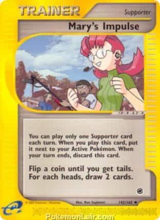2002 Pokemon Trading Card Game Expedition Base Set 142 Marys Impulse