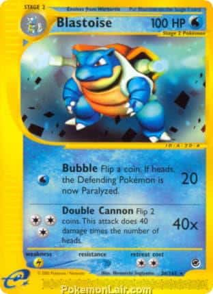 2002 Pokemon Trading Card Game Expedition Base Set 36 Blastoise