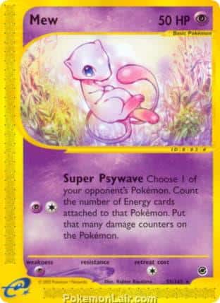 2002 Pokemon Trading Card Game Expedition Base Set 55 Mew