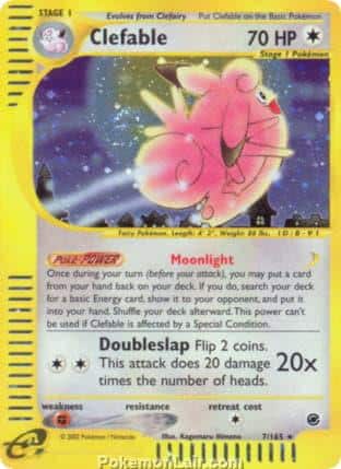 2002 Pokemon Trading Card Game Expedition Base Set 7 Clefable