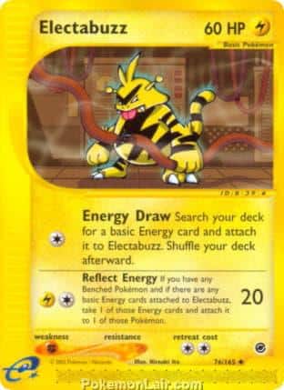 2002 Pokemon Trading Card Game Expedition Base Set 76 Electabuzz