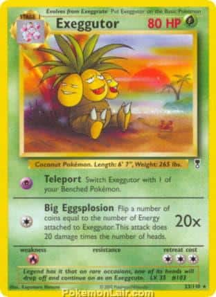 2002 Pokemon Trading Card Game Legendary Collection Price List 23 Exeggutor