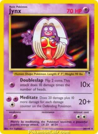 2002 Pokemon Trading Card Game Legendary Collection Price List 26 Jynx