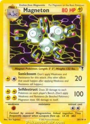 2002 Pokemon Trading Card Game Legendary Collection Price List 28 Magneton