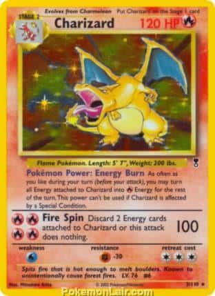 2002 Pokemon Trading Card Game Legendary Collection Price List 3 Charizard