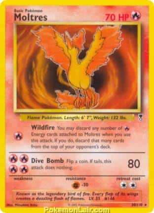 2002 Pokemon Trading Card Game Legendary Collection Price List 30 Moltres