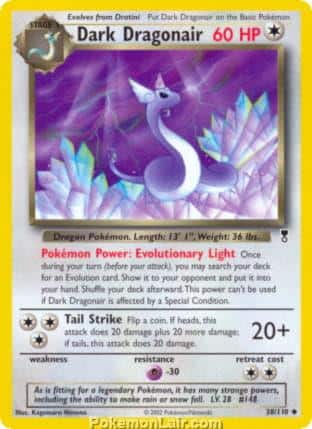 2002 Pokemon Trading Card Game Legendary Collection Price List 38 Dark Dragonair