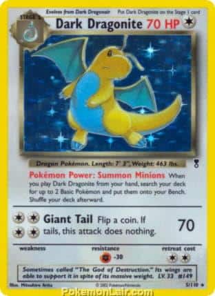 2002 Pokemon Trading Card Game Legendary Collection Price List 5 Dark Dragonite