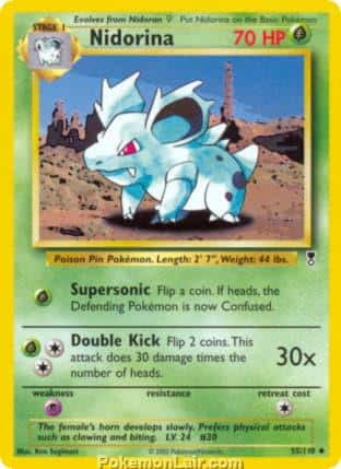 2002 Pokemon Trading Card Game Legendary Collection Price List 55 Nidorina