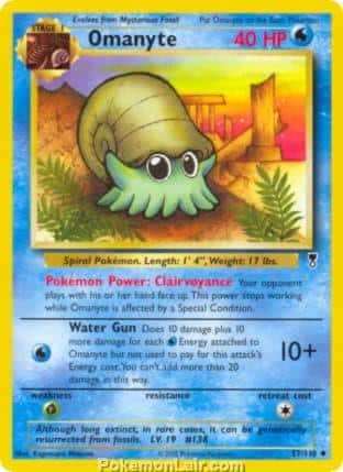 2002 Pokemon Trading Card Game Legendary Collection Price List 57 Omanyte