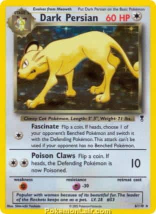2002 Pokemon Trading Card Game Legendary Collection Price List 6 Dark Persian