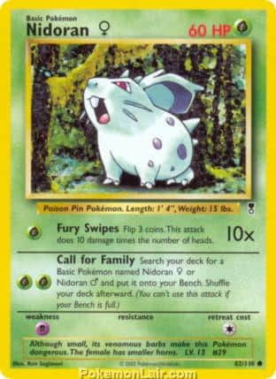 2002 Pokemon Trading Card Game Legendary Collection Price List 82 Nidoran