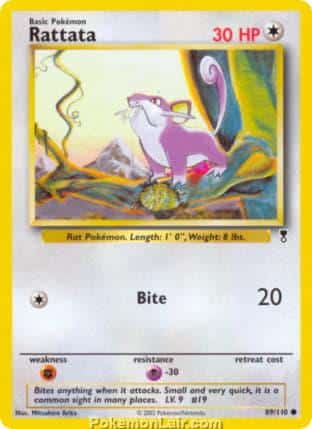 2002 Pokemon Trading Card Game Legendary Collection Price List 89 Rattata