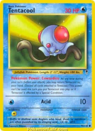 2002 Pokemon Trading Card Game Legendary Collection Price List 96 Tentacool