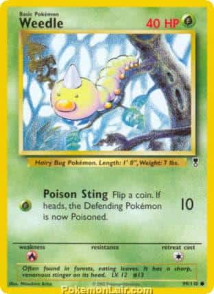2002 Pokemon Trading Card Game Legendary Collection Price List 99 Weedle