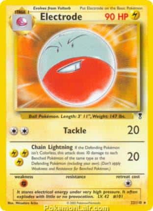 2002 Pokemon Trading Card Game Legendary Collection Set 22 Electrode