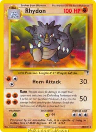 2002 Pokemon Trading Card Game Legendary Collection Set 35 Rhydon
