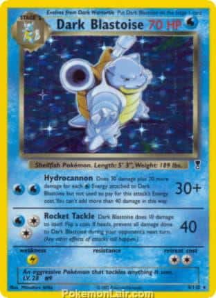 2002 Pokemon Trading Card Game Legendary Collection Set 4 Dark Blastoise